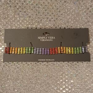 Simply Vera Rainbow Crystal Choker Necklace NWT